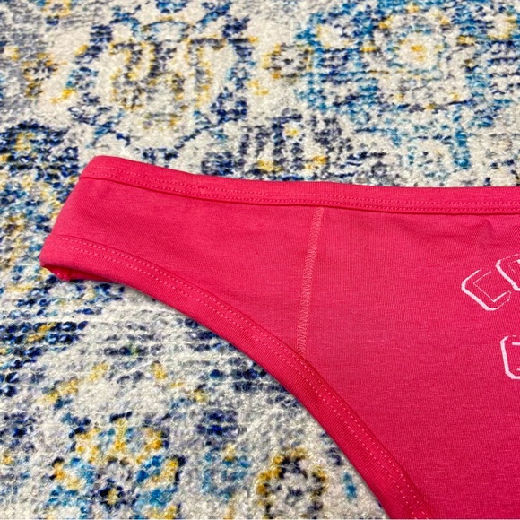NWT Aerie “Coffee By Day Cocoa By Night” Hot Pink Thong Tanga Cotton Panty XXL - Picture 4 of 8